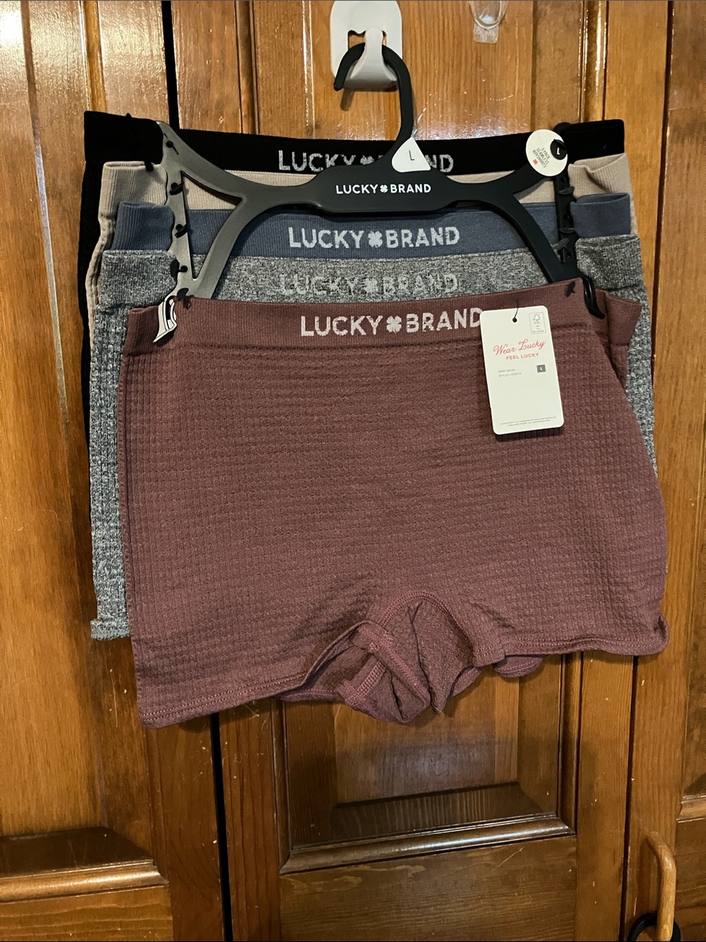 Lucky Brand womens Boxer Boy shorts! Comes w/ lip balm or 4 hair clips :):)
